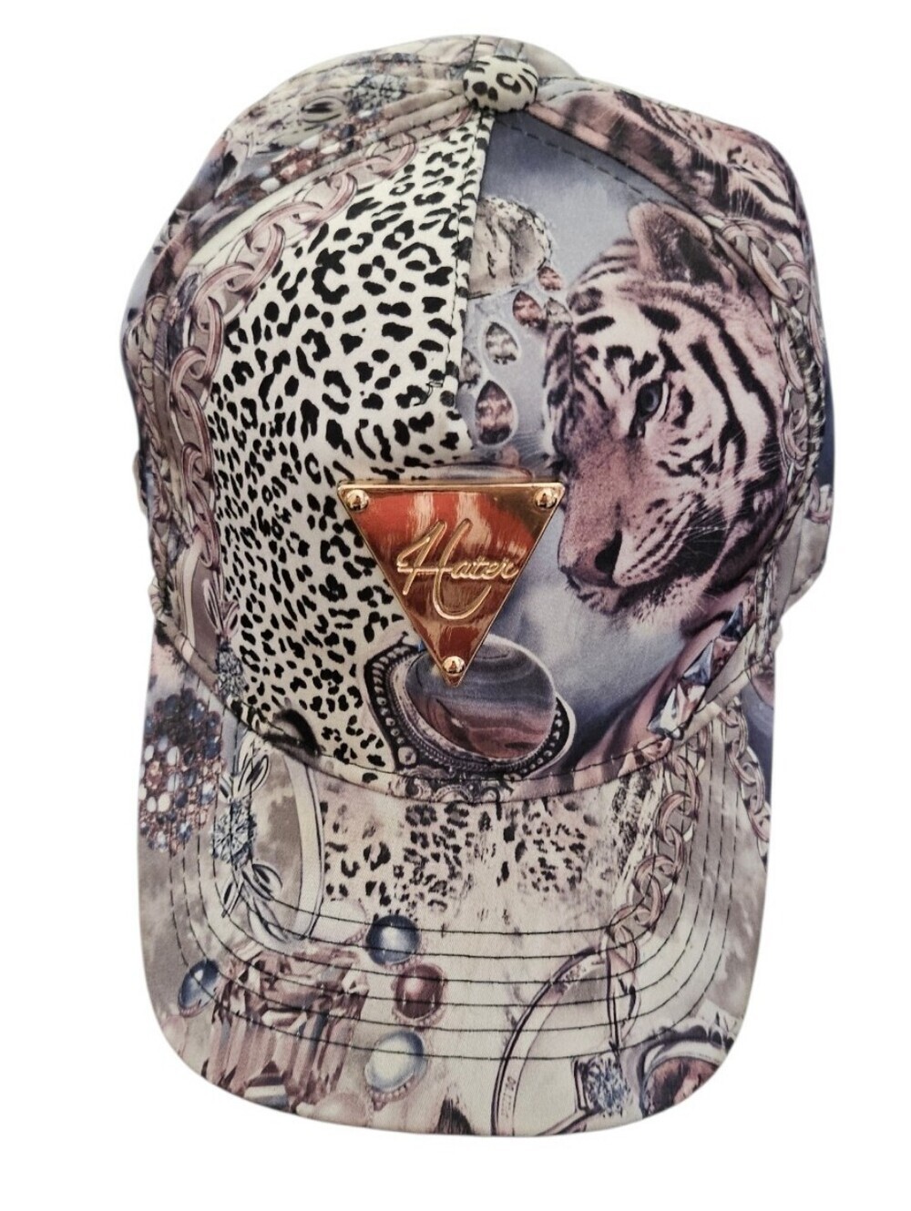 Hater Snapback Tiger Cheetah Patterned Hat